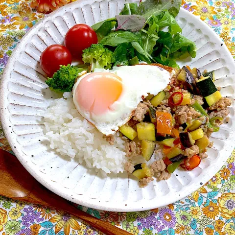 「日清かけて香る純正ごま油」を使ってみたSnapdishの料理・レシピ写真:ガパオライス風💐