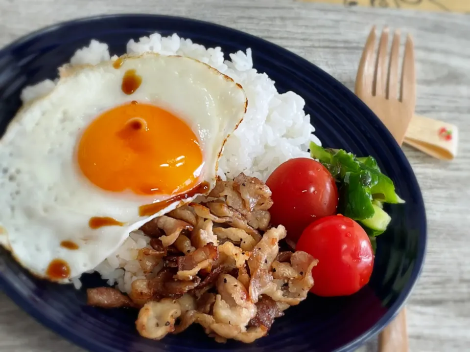 目玉焼き乗っけご飯|チムニーさん