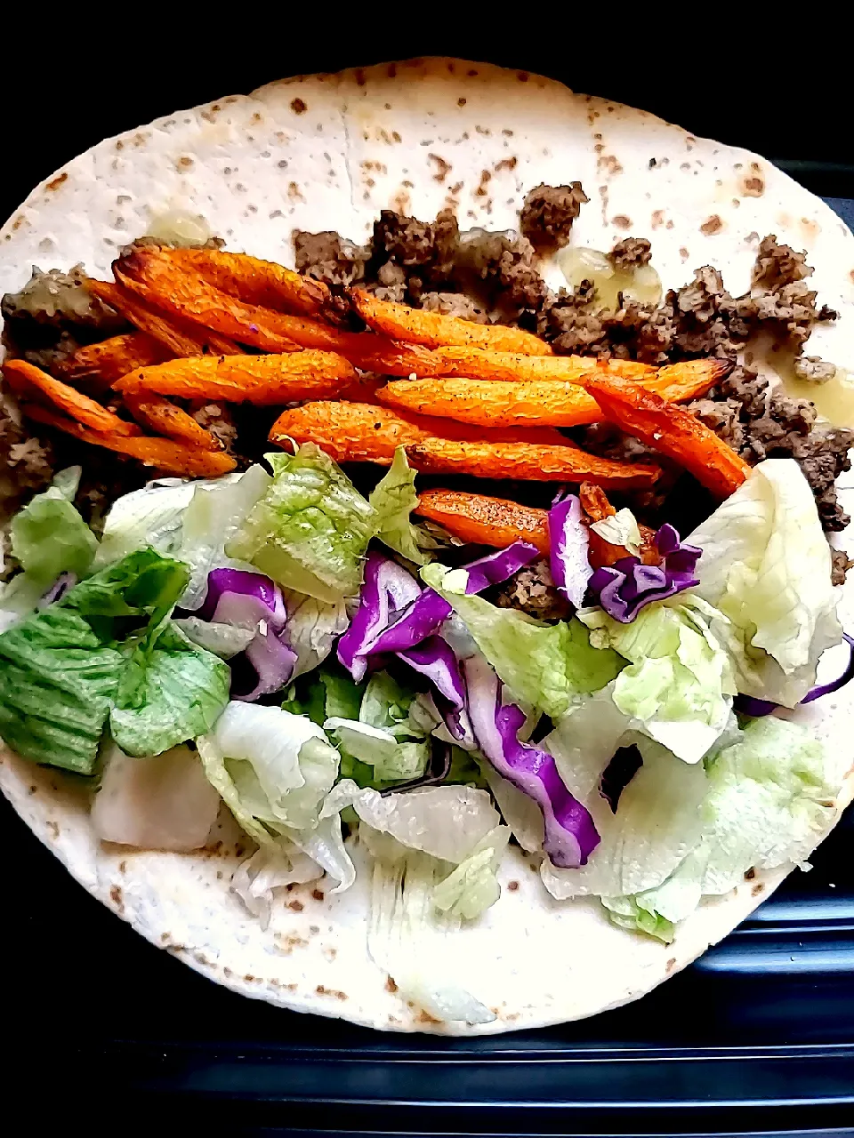 Airfried Carrot Fries on my Burrito|Ashさん