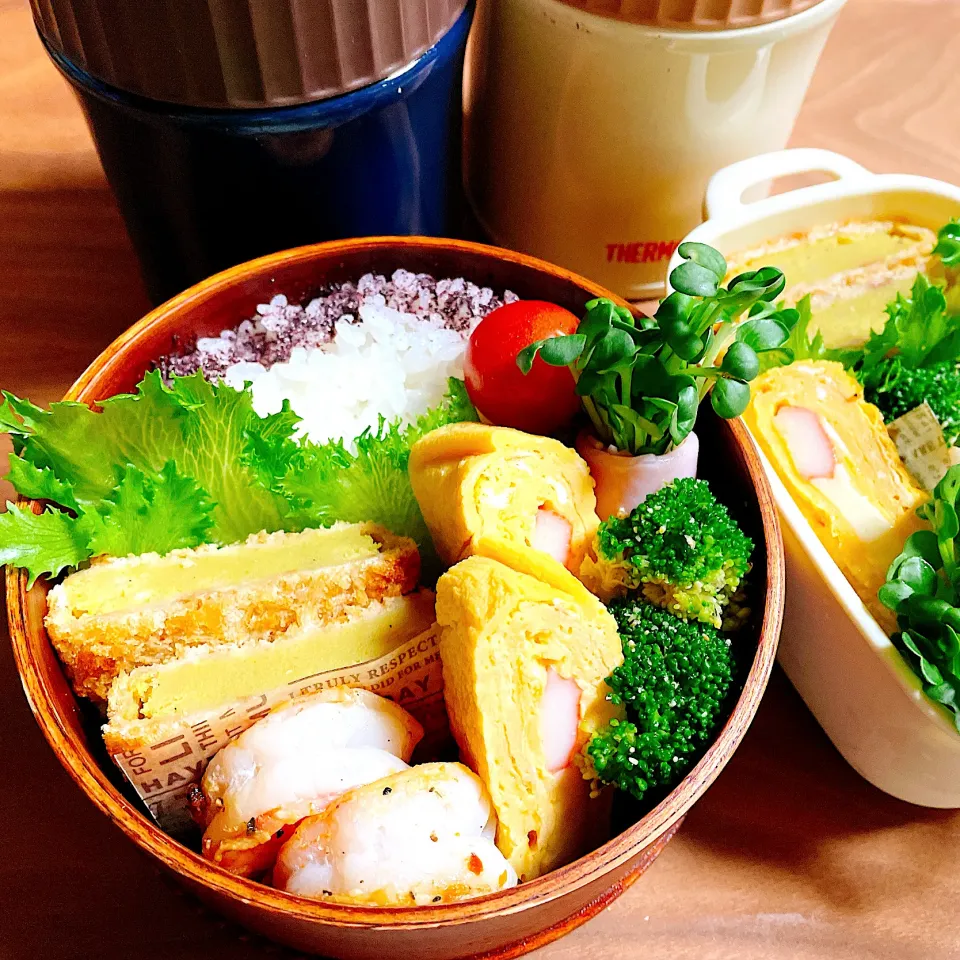 Snapdishの料理写真:🙂カレーコロッケ弁当🙂|Laniさん