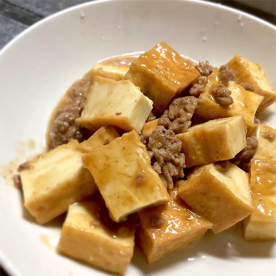 今夜は、味しみ厚揚げそぼろあんごま味噌仕立てを頂きました😄🎵👍|ギムレットさん