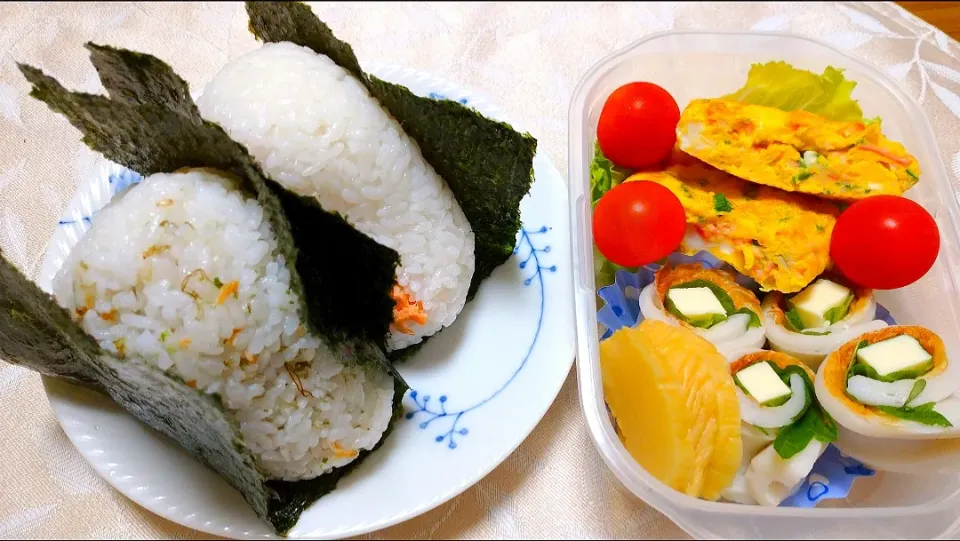 7/16のお弁当🍱
おにぎり弁当🍙|卯月さん