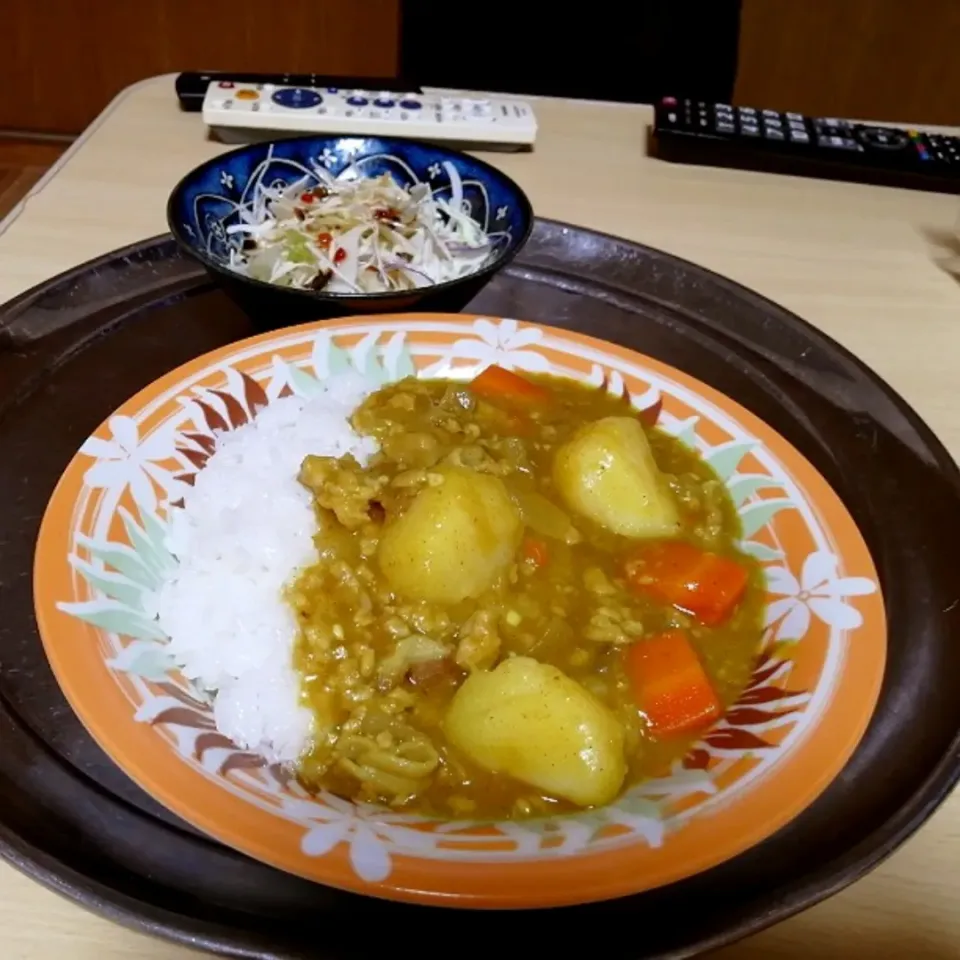 昨日作っておいたカレー。エスビーの赤缶。|ariyo4200さん