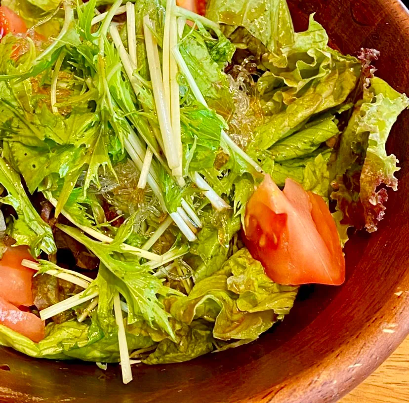 寒天サラダ(カラシ酢醤油)で朝ごはん・・|ばくあんしゃさん