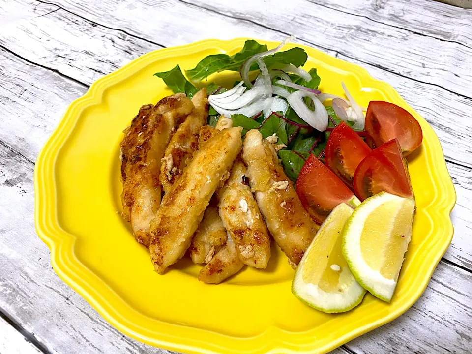 おかちさんの料理 ささみのレモン🍋炒め🍀*゜|ぽっちさん