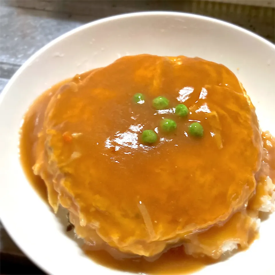 今夜は、かに缶で炊いたごはんで、ふわふわ天津飯を頂きました😋🎵🎉|ギムレットさん