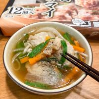 五目シュウマイの中華スープ
