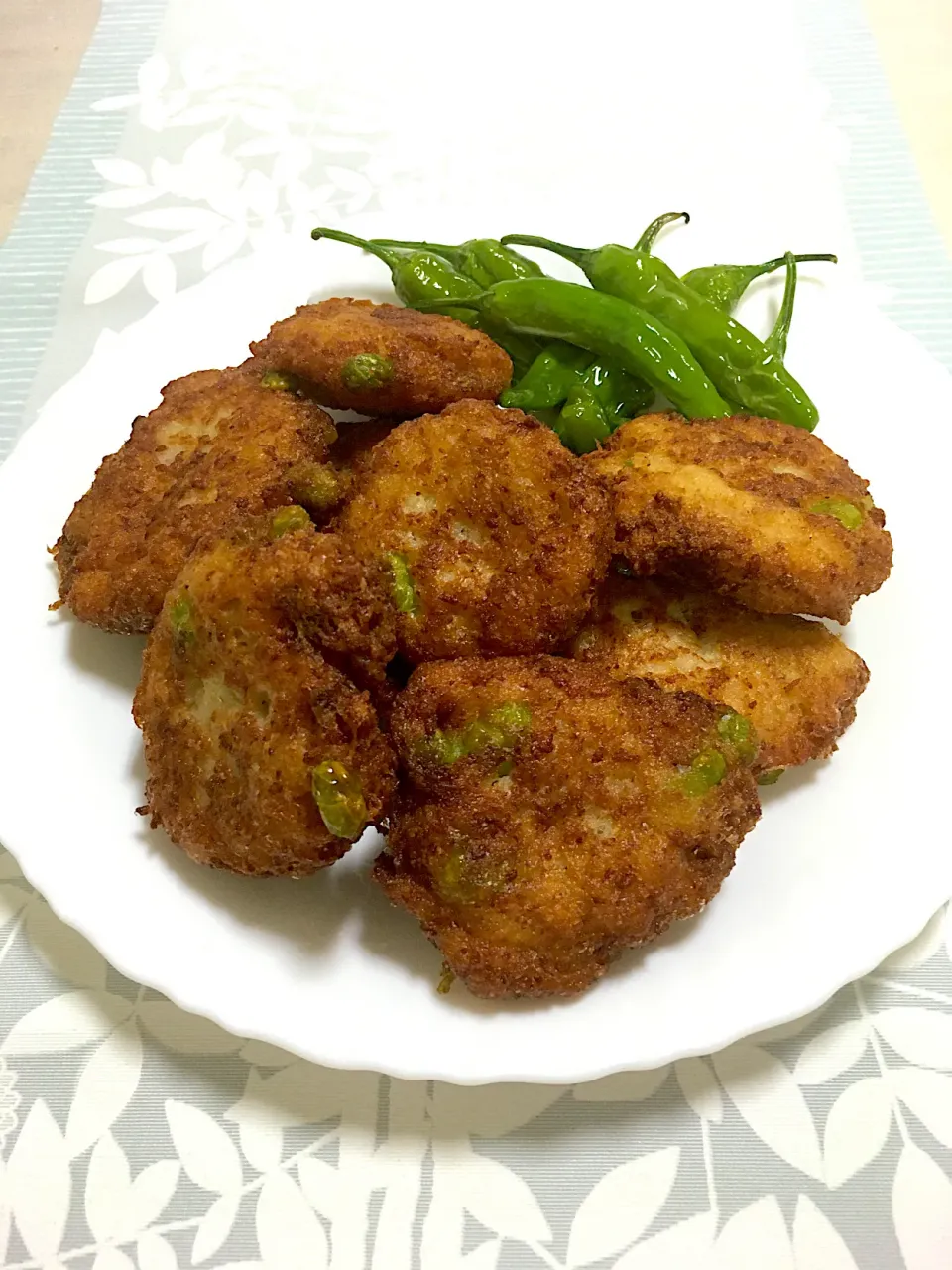 鶏挽き肉と大和芋のふわふわ揚げ|ももさん