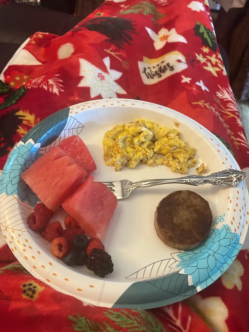 Sausage, egg, and watermelon|suさん