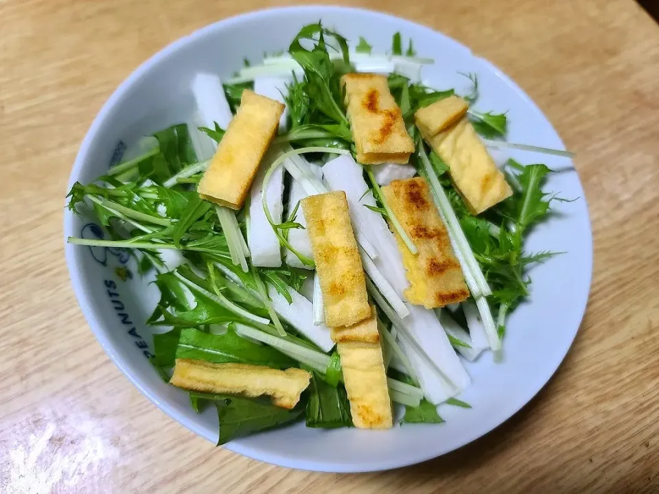 水菜と長芋のサラダ|なっつさん