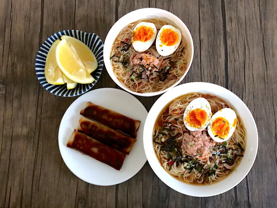 無限冷やしそうめん　春巻き　グレープフルーツ|そのみさん