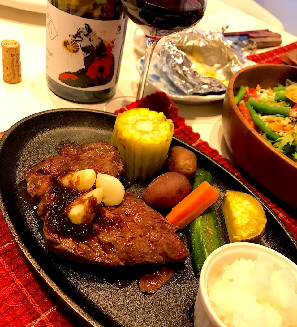 スタミナステーキ🥩和風ガーリックソース🧄➰🍷😋|ナムナムさん