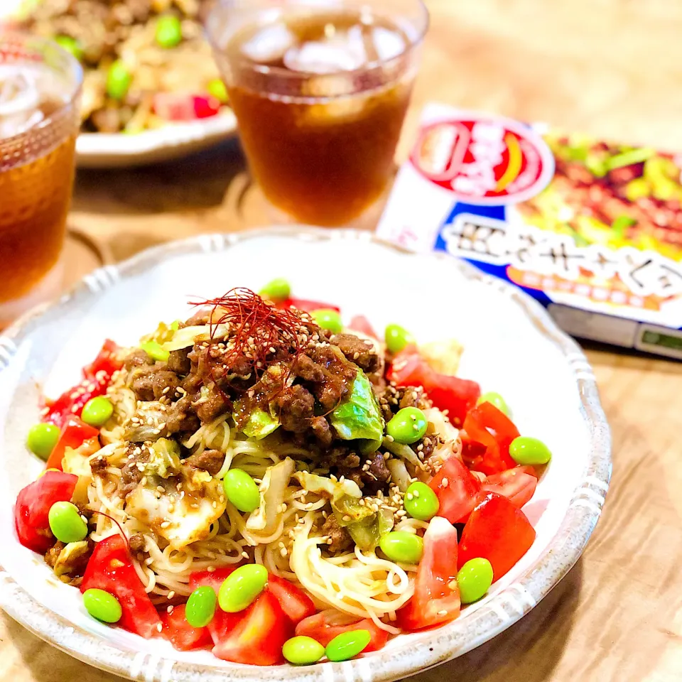 肉みそキャベツを使って炸醤麺|1480_kojiさん