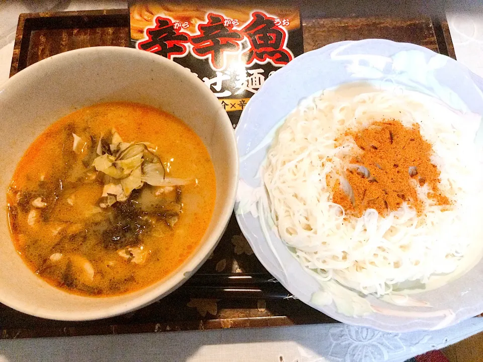 辛辛魚混ぜそばの素つけ汁素麺|detsuyoさん