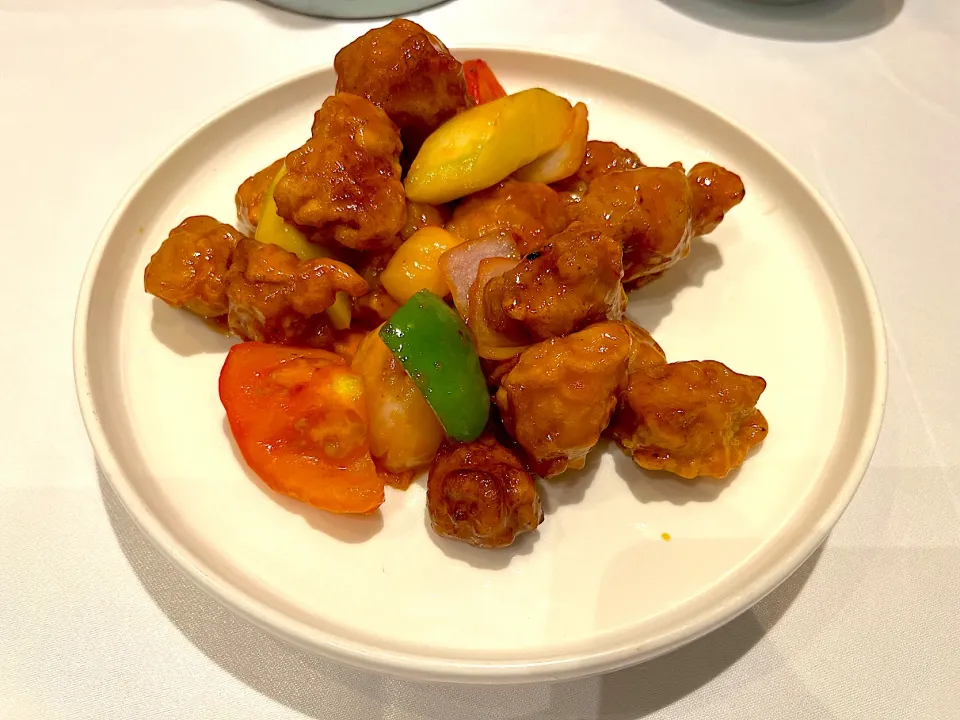 Sweet and sour pork with lychee|skyblueさん