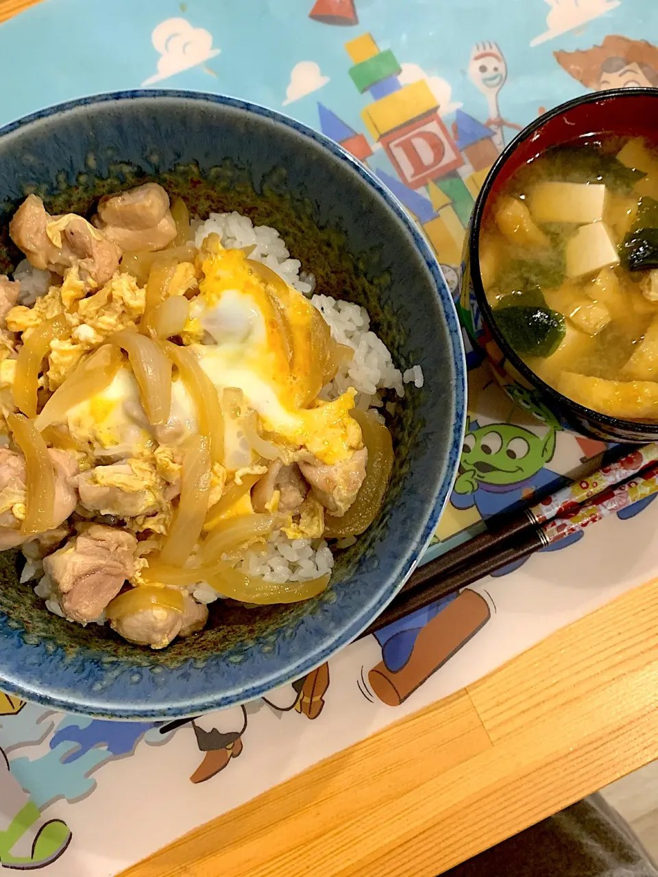 親子丼　&  お味噌汁|ぺろたんさん