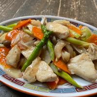 鶏むね肉と生姜の炒め