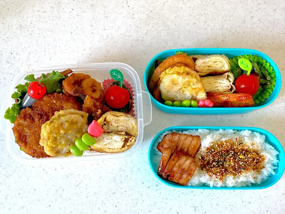 Snapdishの料理写真:2022.7.20の旦那さんと私のお弁当🌈|makoさん