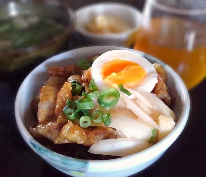 ぱんだのままんさんの料理 パパ焼き👨豚の蒲焼き丼|くまちゃんさん