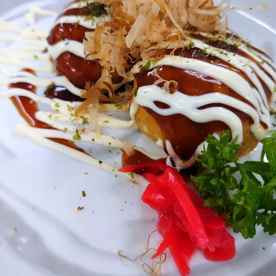 お豆腐のハンバーグお好み焼きソースで紅生姜を添えて|oden-yaさん