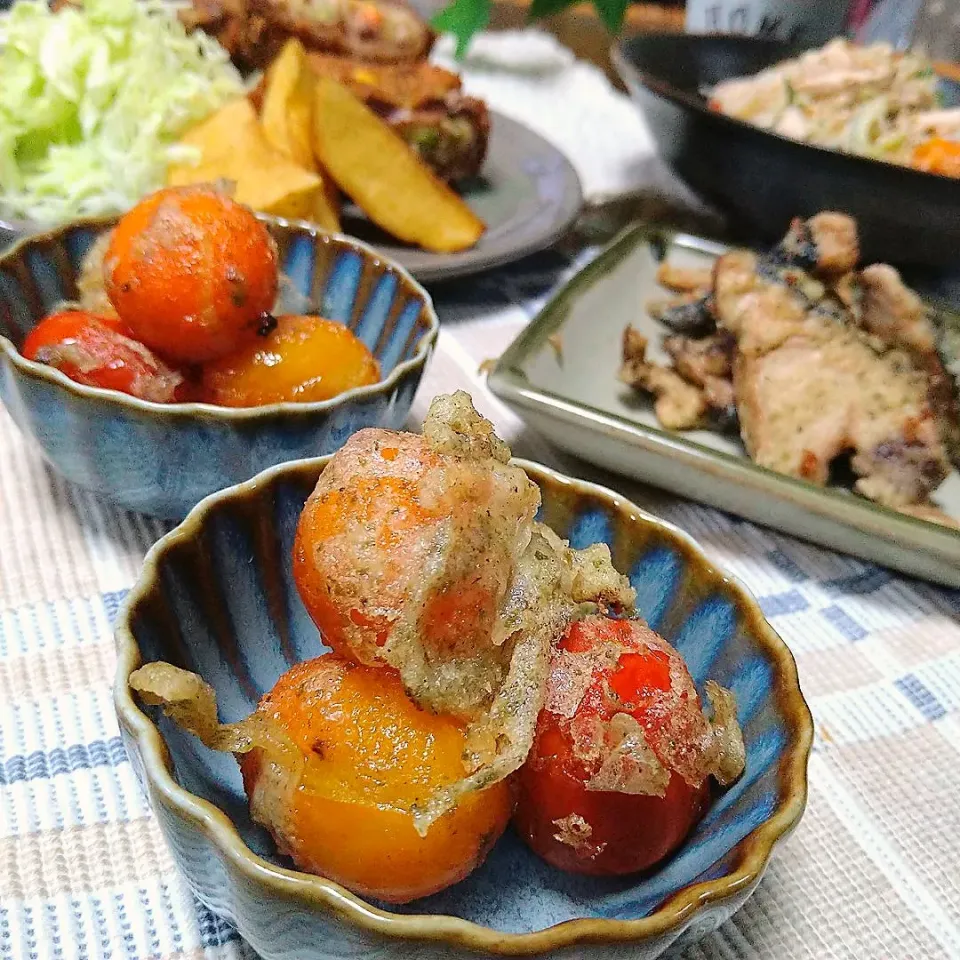 ミニトマトの天ぷら🍅
華さくり天ぷら粉で〜♬|とまと🍅さん