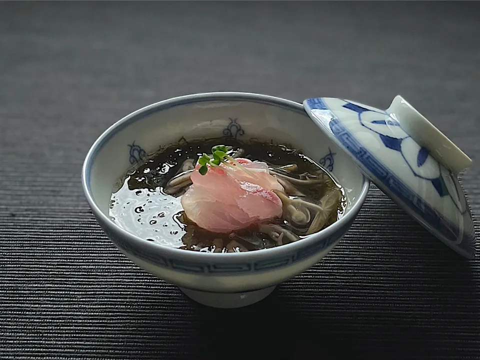 イチロッタさんの料理 鯛もずく。これは美味いよ！(//∇//)|まる(丸大豆)さん