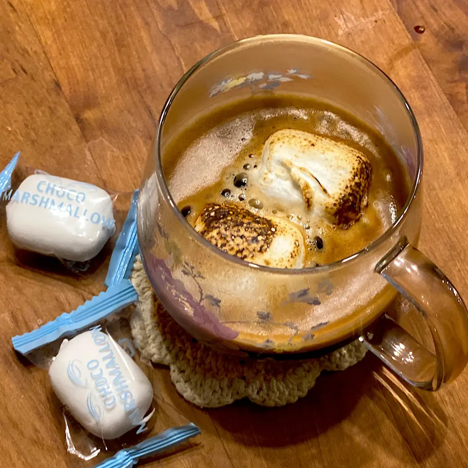 Snapdishの料理写真:マシュマロコーヒー☕️|まめすけ。さん