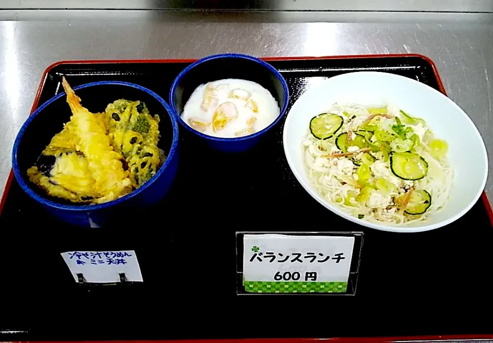 冷や汁そうめんとミニ天丼セット|nyama1さん