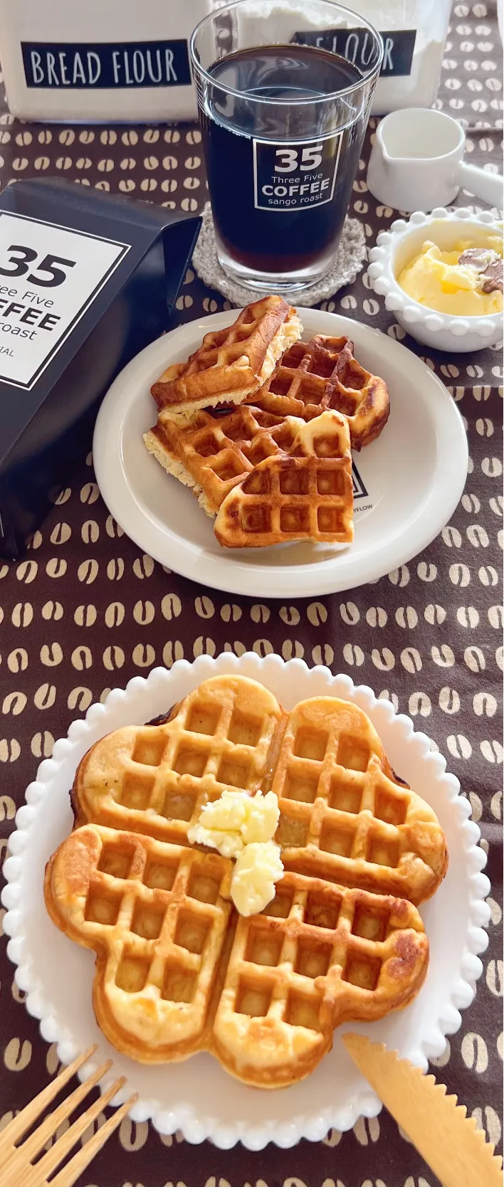 Snapdishの料理写真:ワッフルをマシュマロバターで|＊Aloha＊さん