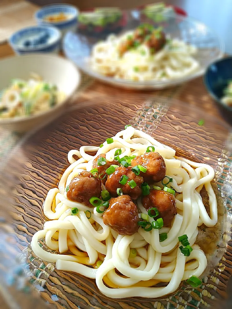 肉団子冷やうどん|まめころさん