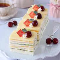 スクエアミルクレープ🍒
