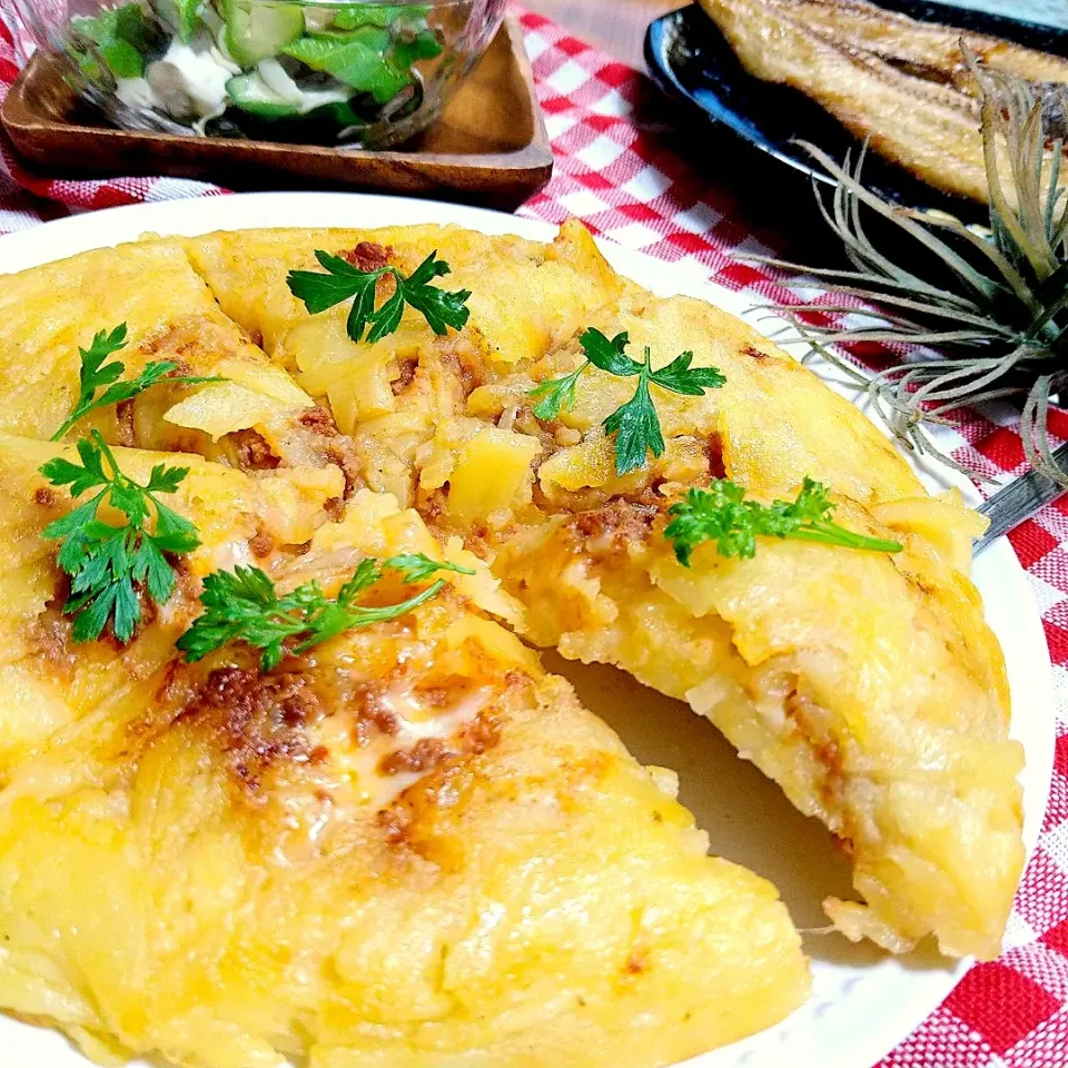 ちたこさんの料理 簡単メキシカンチーズミートで♪ご馳走ハッシュドポテト♡|とまと🍅さん