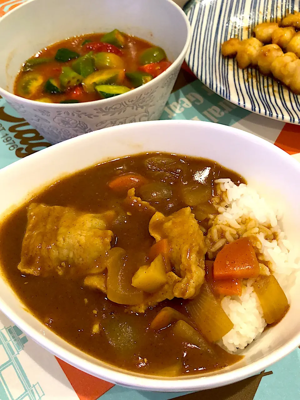 夜も暑くて庭キャン諦めたけど、夜はカレー⭐︎|ゆーこ。さん