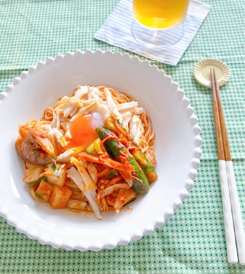 Snapdishの料理写真:素麺でビビン麺風|＊Aloha＊さん