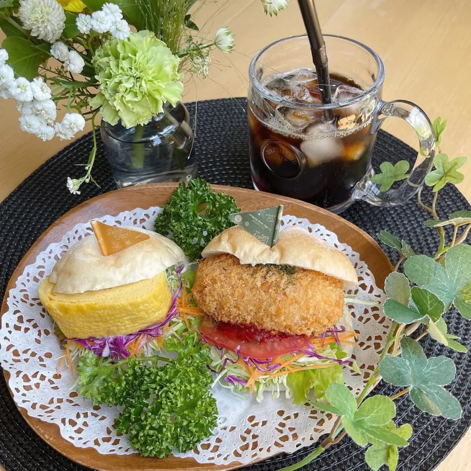 7/24❤︎だし巻きまたまごサンド&紅ずわい蟹クリームコロッケサンド🌱✨|Makinsさん