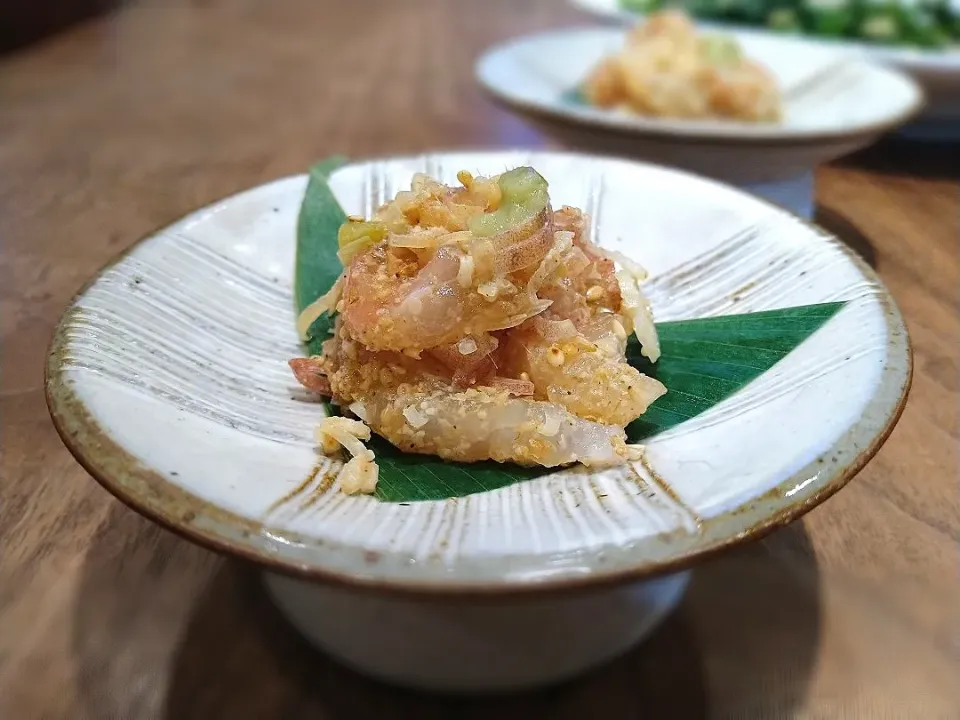 鯛とみょうがのごま和え|古尾谷りかこさん