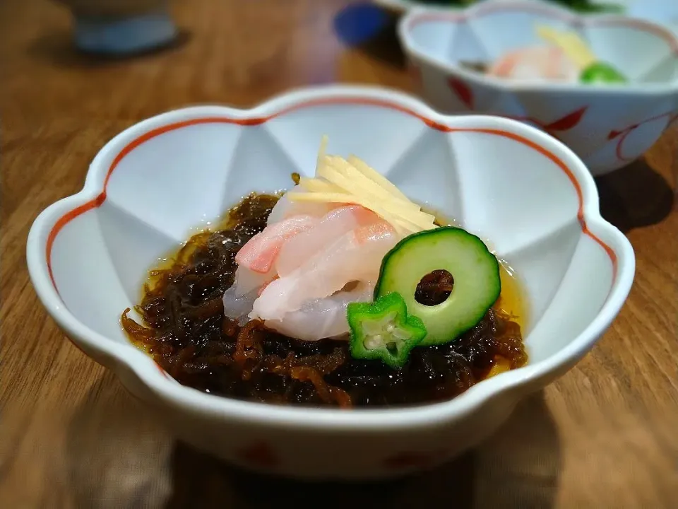 Snapdishの料理写真:イチロッタさんの料理 鯛もずく。これは美味いよ！(//∇//)|古尾谷りかこさん