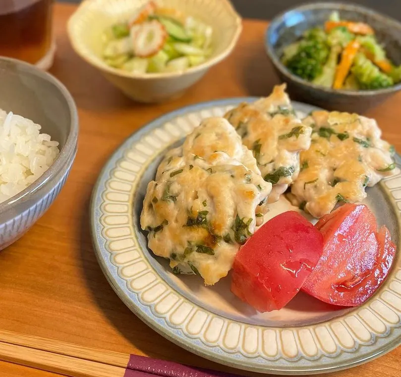 大葉チキンチーズ焼き|ちぐあささん