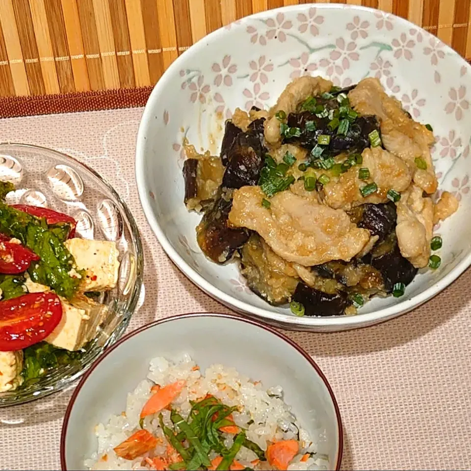 鶏と茄子の生姜みりん麹炒め|sumireさん