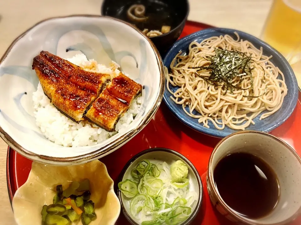 うなぎ丼と麺 ¥2,310|Blue Moon Caféさん