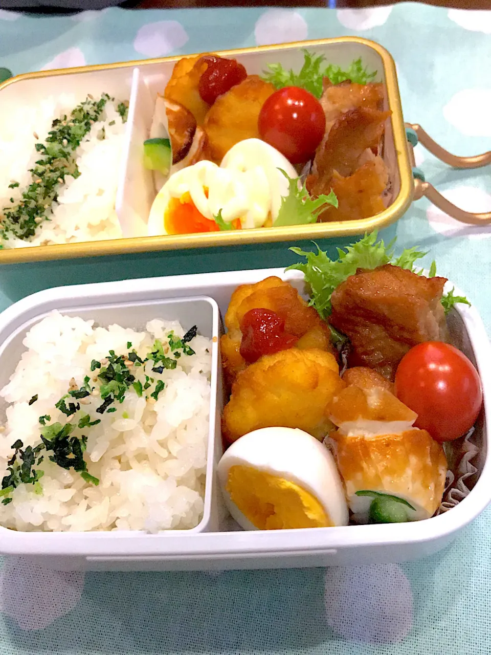 Snapdishの料理写真:2022.7.25  ＊今日のお弁当＊ちくわきゅうり＊|rinrin*mama*さん