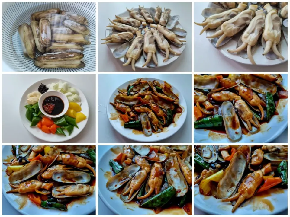 Snapdishの料理写真:saute razor clams|steven z.y.さん