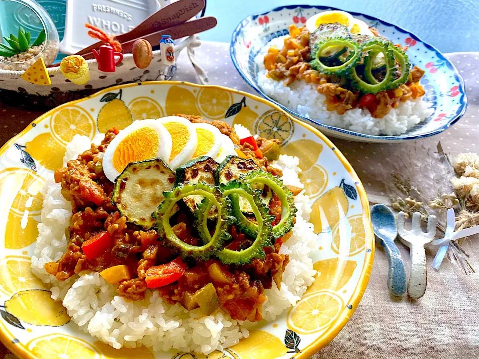 夏野菜のドライカレー🍛🌴☀️|がぁがさん