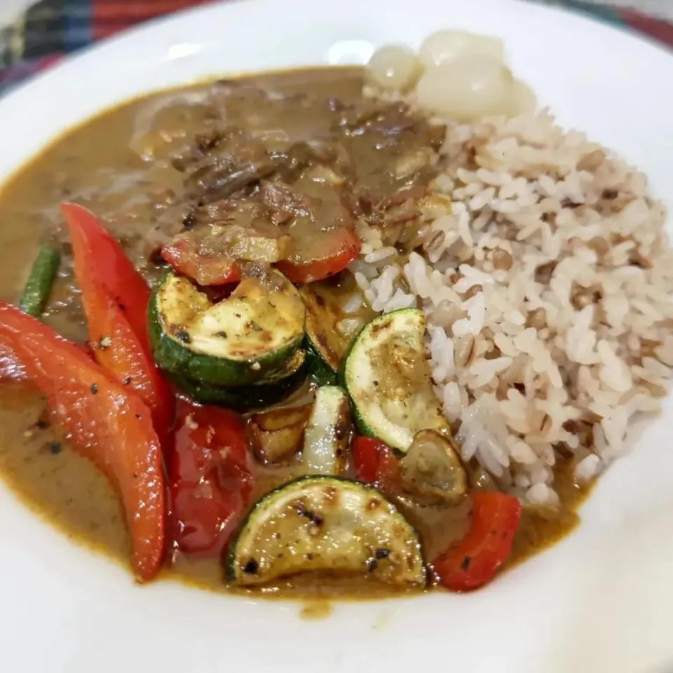 夕食は夏野菜たっぷりのグリーンカレー。|Katsuraさん