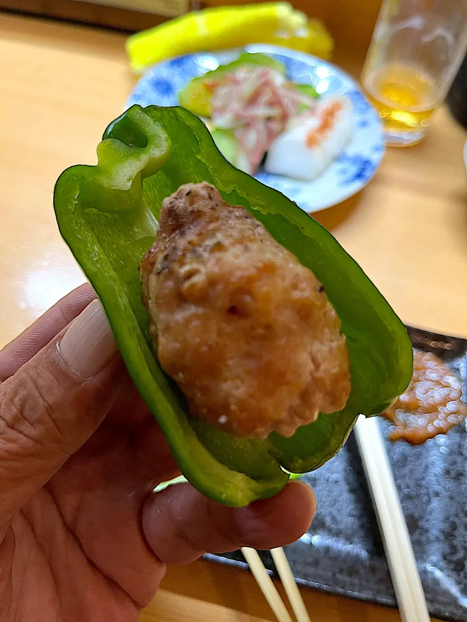 人気の焼き鳥屋でピーマンつくね|須佐 浩幸さん