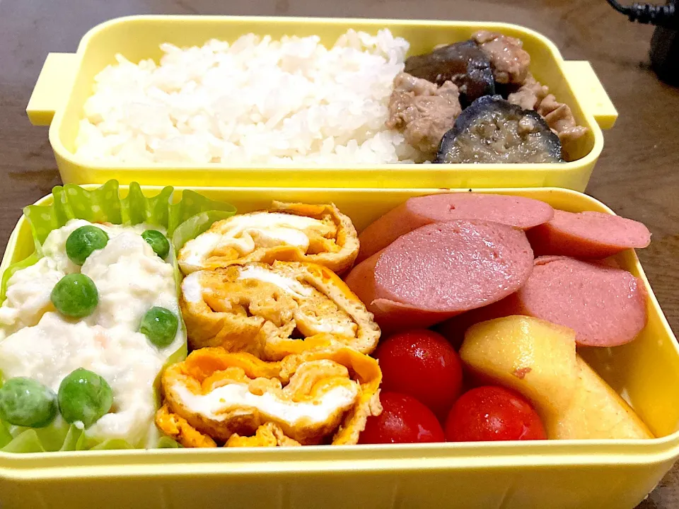 茄子味噌炒め弁当|料理嫌いを直したいさん