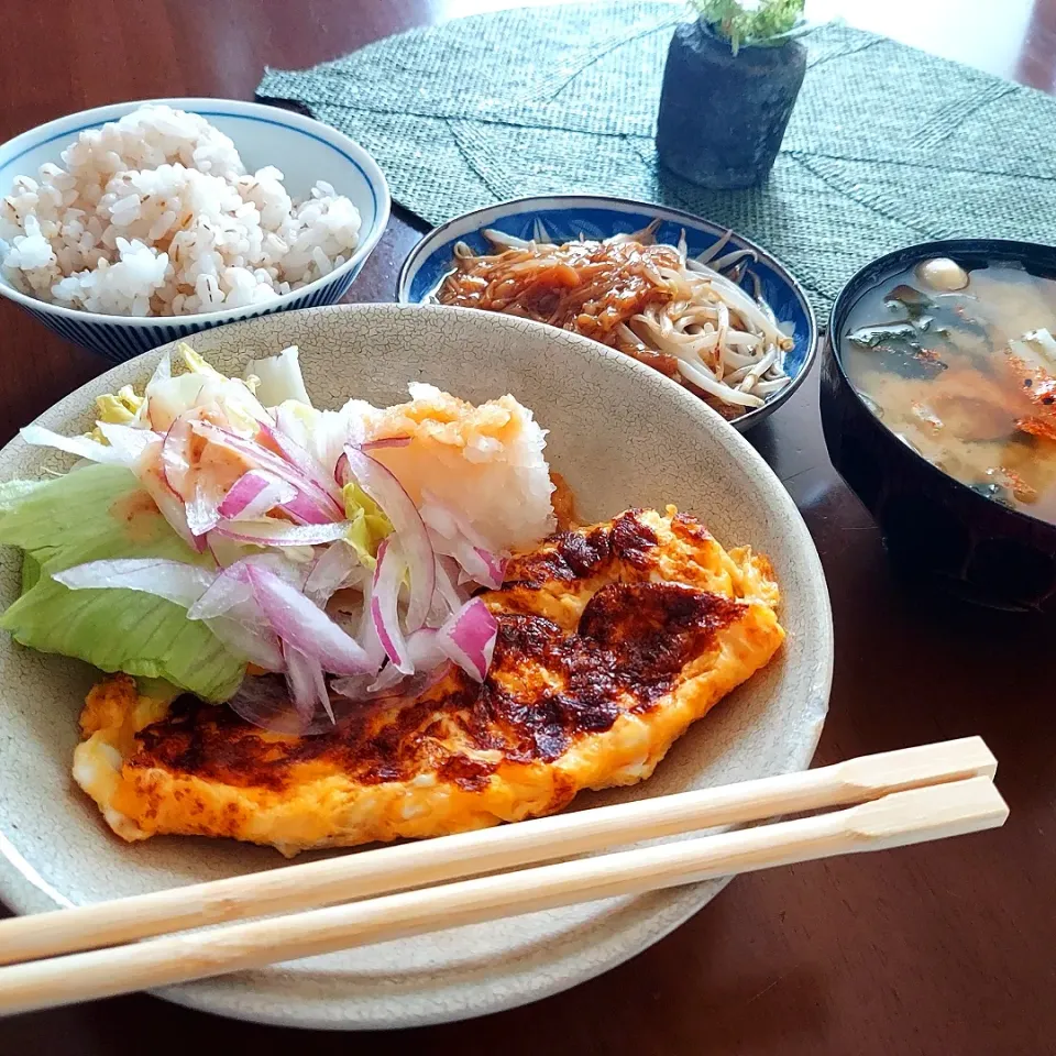 溢れそうな味噌汁朝ごはん|miyuki🌱さん