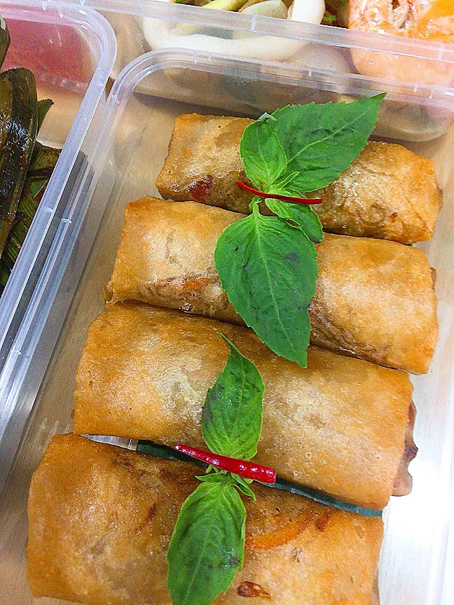 Snapdishの料理写真:Thai fried spring rolls.|Popさん