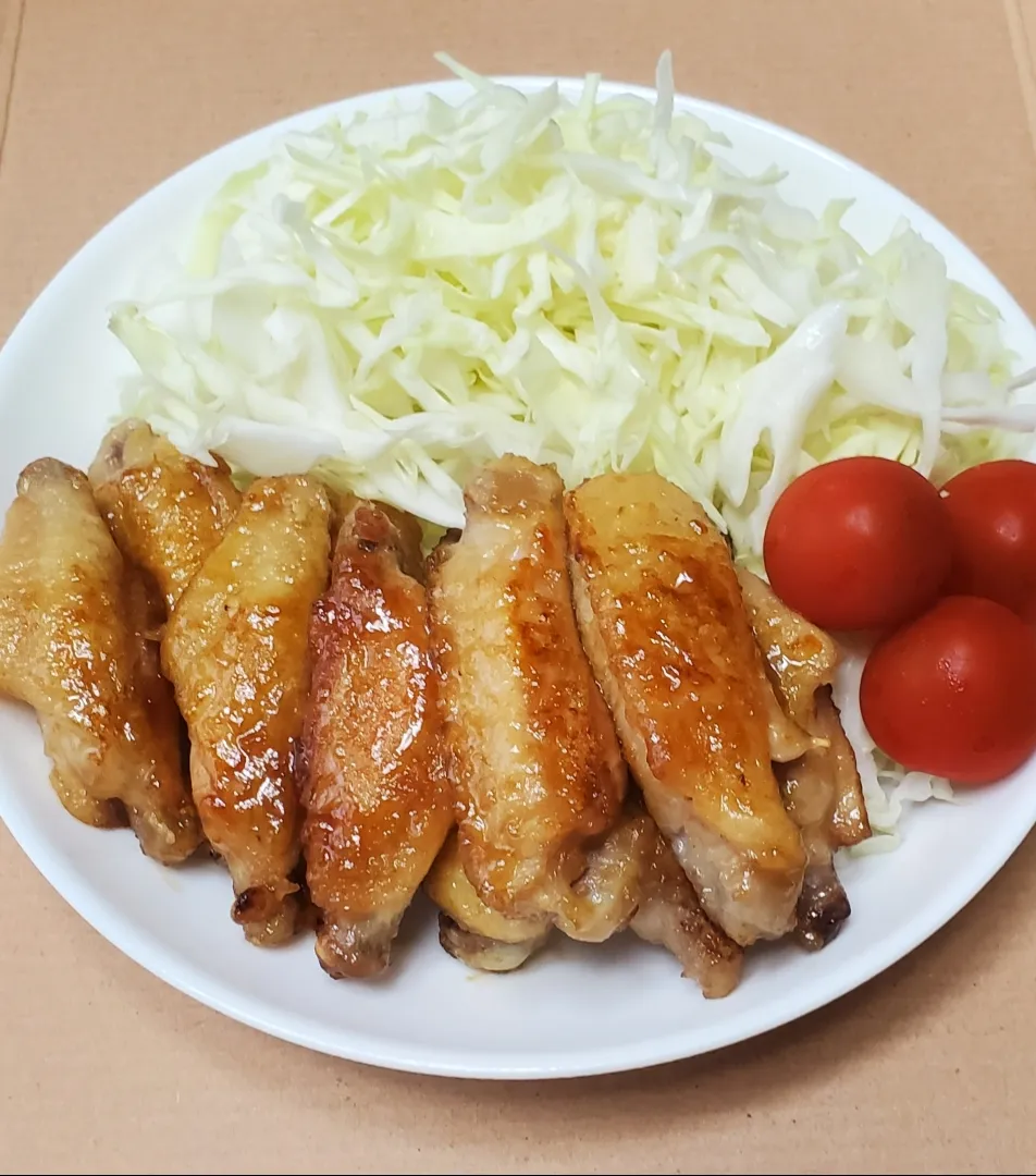 Snapdishの料理写真:手羽中のわさびめんつゆ絡め|ナナさん