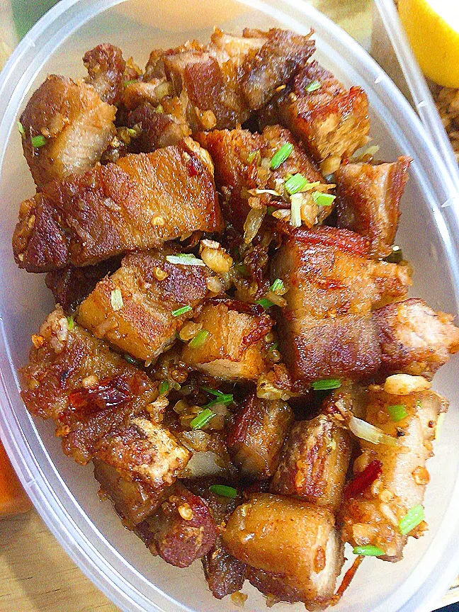 Bangkok pork garlic & chilli.|Popさん